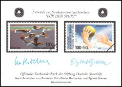 1990  Deutsche Sporthilfe - Sondermarken-Entwurf