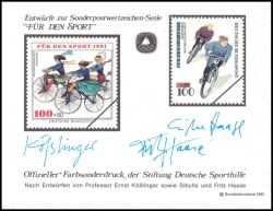 1991  Deutsche Sporthilfe - Sondermarken-Entwurf