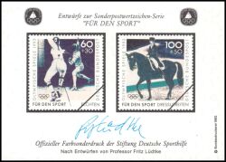 1992  Deutsche Sporthilfe - Sondermarken-Entwurf