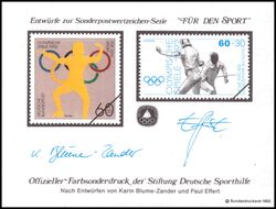 1992  Deutsche Sporthilfe - Sondermarken-Entwurf