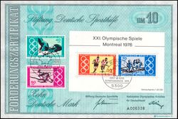 1976  Sporthilfe - Olympische Sommerspiele Montreal