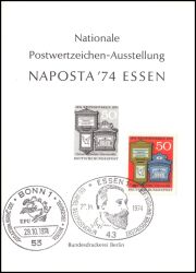 1974  100 Jahre Weltpostverein  UPU - Naposta `74
