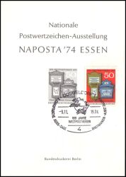 1974  100 Jahre Weltpostverein  UPU - Naposta `74