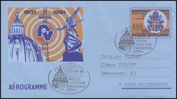 1981  50 Jahre Radio Vatikan - Aerogramm