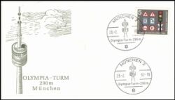 1968  Sonderstempel auf Brief - Olympia-Turm München