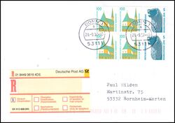 1997  Mischfrankatur auf R-Brief