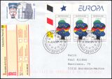 1998  Mischfrankatur auf R-Brief