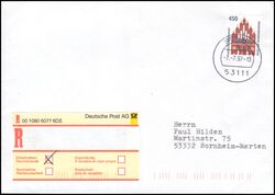 1997  Einzelfrankatur auf R-Brief
