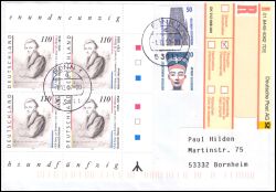 1997  Mischfrankatur auf R-Brief