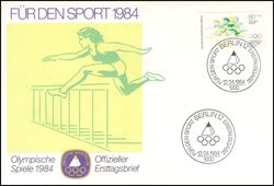 1984  Sporthilfe - Offizieller Ersttagsbrief