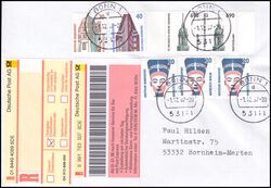 1997  Mischfrankatur auf Expressbrief per Einschreiben