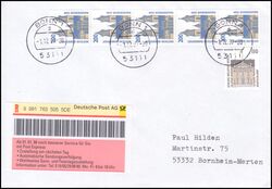 1997  Mischfrankatur auf Post-Expressbrief