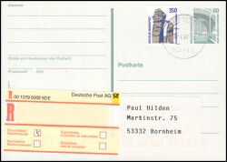 1997  Postkarte per Einschreiben