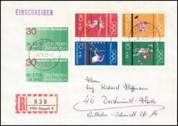 1973  Mischfrankatur auf R-Brief