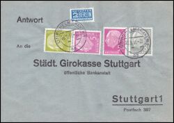 1956  Mischfrankatur auf Brief