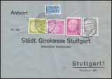 1956  Mischfrankatur auf Brief