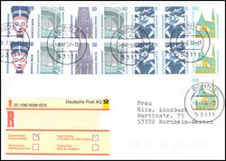1997  Mischfrankatur auf R-Brief