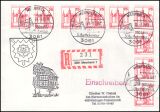 1978  Mehrfachfrankatur auf R-Brief