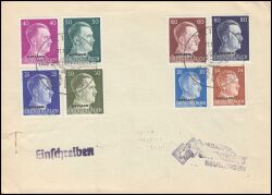 Ostland - 1941  Hitlerkopf-Ausgaben mit Aufdruck