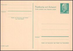 1966  Postkarte mit Wertstempel Walter Ulbricht