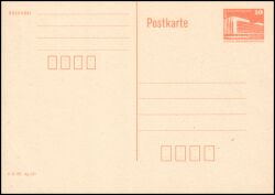 1986  Postkarte mit Wertstempel - Bauwerke