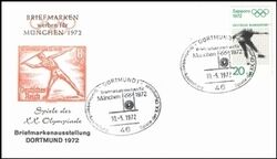 1972  Briefmarken werben für München 1972 - Dortmund