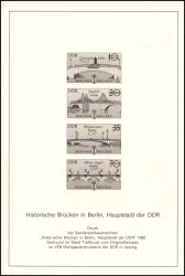 1985  Historische Brücken - Schwarzdruck