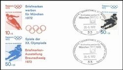 1972  Briefmarken werben für München 1972 - Braunschweig