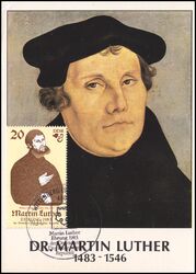 1983  Maximumkarte - Martin Luther