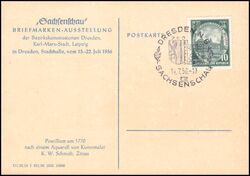 1956  Briefmarkenausstellung Sachsenschau