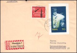 1962  Mischfrankatur auf R-Brief