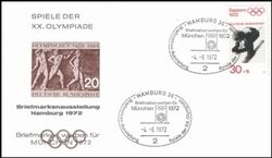 1972  Briefmarken werben für München 1972 - Hamburg