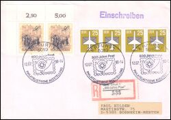 1990  Mischfrankatur auf R-Brief