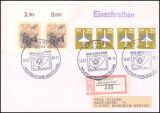 1990  Mischfrankatur auf R-Brief