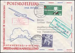 1957  Postsegelflug Meiningen-Dolmar nach Sonnenberg