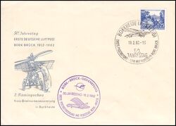 1962  Gedenkflug Erste Postbefrderung Bork - Brck