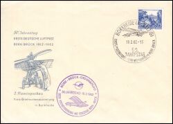 1962  Gedenkflug Erste Postbeförderung Bork - Brück