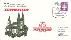 1989  25 Jahre Flugverkehr Berlin - Zagreb - Berlin