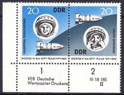 1963  Gruppenflug der Raumschiffe Wostok 5 und 6 mit DV