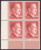 1942  Freimarken: Adolf Hitler mit Zähnung K 14