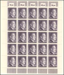 1942  Freimarken: Adolf Hitler mit Perfix-Zähnung