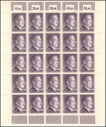 1942  Freimarken: Adolf Hitler mit Zähnung K 14