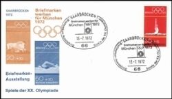 1972  Briefmarken werben für München 1972 - Saarbrücken