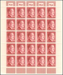 1942  Freimarken: Adolf Hitler mit Zähnung K 14