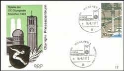 1972  Olympiade Sonderstempel - Olympia Pressezentrum