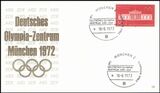 1972  Olympiade Sonderstempel - Olympiazentrum ARD - ZDF