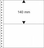 Lindner Omnia Einsteckblatt mit 2 Taschen - 010 wei