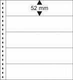 Lindner Omnia Einsteckblatt mit 5 Streifen - 013 wei
