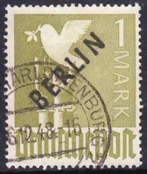 1948  Freimarken: Schwarzaufdruck Berlin