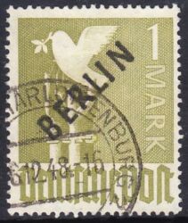 1948  Freimarken: Schwarzaufdruck Berlin